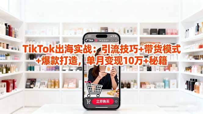 「TikTok出海实战」引流技巧+带货模式+爆款打造，单月变现10万+秘籍-川川创富网