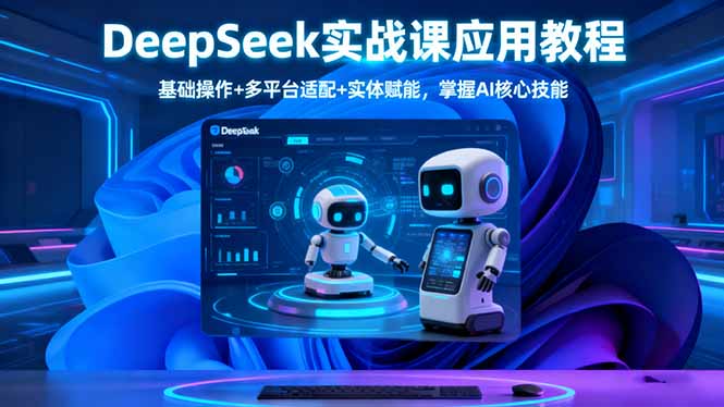 DeepSeek实战课应用教程、基础操作+多平台适配+实体赋能，掌握AI核心技能-川川创富网