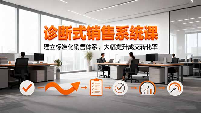 诊断式销售系统课，建立标准化销售体系，大幅提升成交转化率-川川创富网