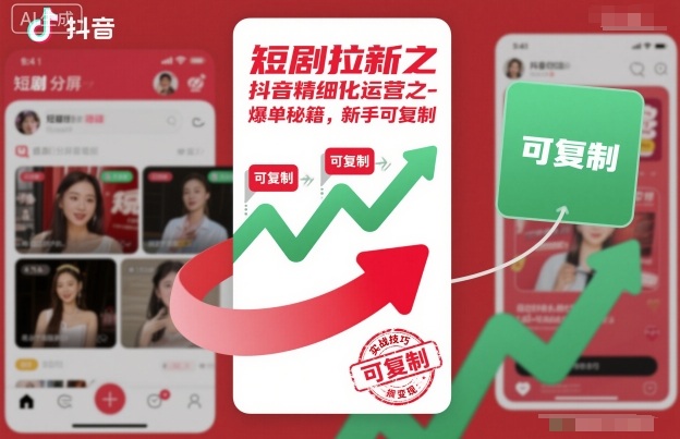 短剧拉新之抖音精细化运营之爆单秘籍，新手可复制-川川创富网