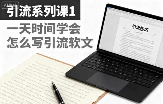 引流系列课1，一天时间学会怎么写引流软文-川川创富网