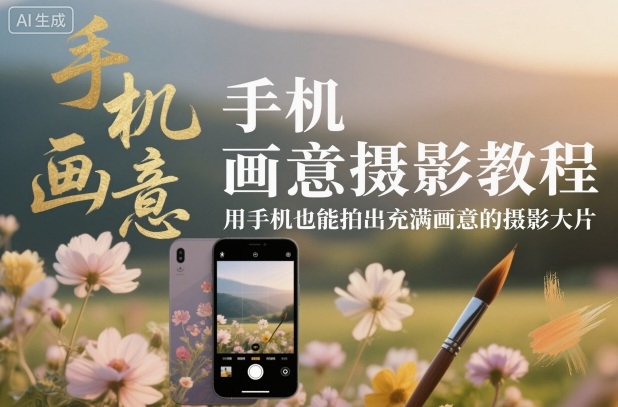 手机画意摄影教程，用手机也能拍出充满画意的摄影大片-川川创富网