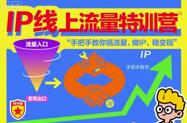 IP线上流量特训营，手把手教你搞流量、做IP、稳变现-川川创富网