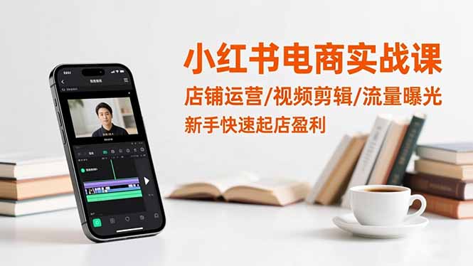 小红书电商实战课：店铺运营/视频剪辑/流量曝光，新手快速起店盈利-川川创富网