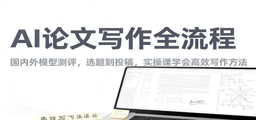 AI论文写作全流程，国内外模型测评，选题到投稿，实操课学高效写作方法-川川创富网