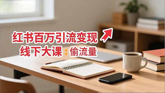 小红书百万引流变现-11月线下大课：分享从0到百万引流路径，手把手教偷流量、拿结果-川川创富网