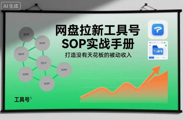 网盘拉新工具号SOP实战手册，打造没有天花板的被动收入-川川创富网