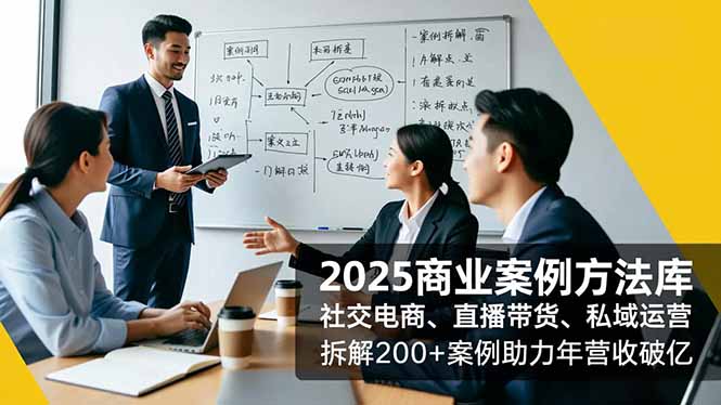 2025商业案例方法库，社交电商、直播带货、私域运营，拆解200+案例助力年营收破亿-川川创富网