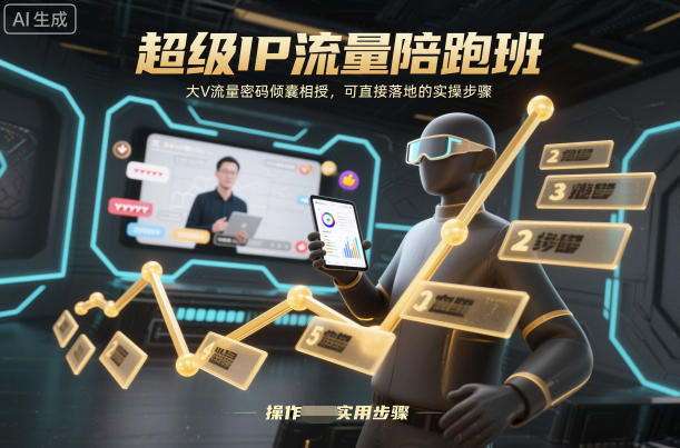 超级IP流量陪跑班，大V流量密码倾囊相授，可直接落地的实操步骤-川川创富网
