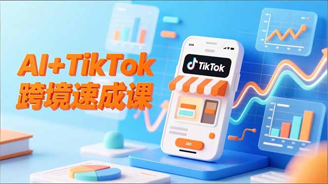 AI+TikTok跨境速成课，智能翻译、店铺定位、流程拆解，7天高效上线运营-川川创富网