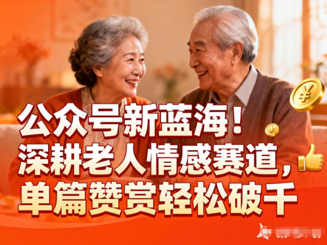 公众号新蓝海！深耕老人情感赛道，单篇赞赏轻松破1k-川川创富网