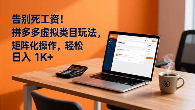 告别死工资！拼多多虚拟类目玩法，矩阵化操作，轻松日入 1K+-川川创富网