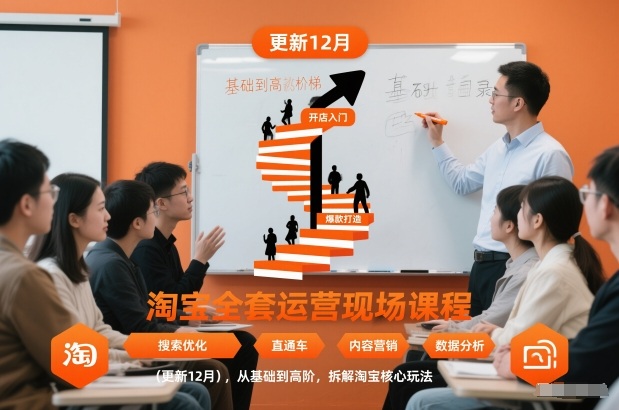 淘宝全套运营现场课程(更新12月)，从基础到高阶，拆解淘宝核心玩法-川川创富网
