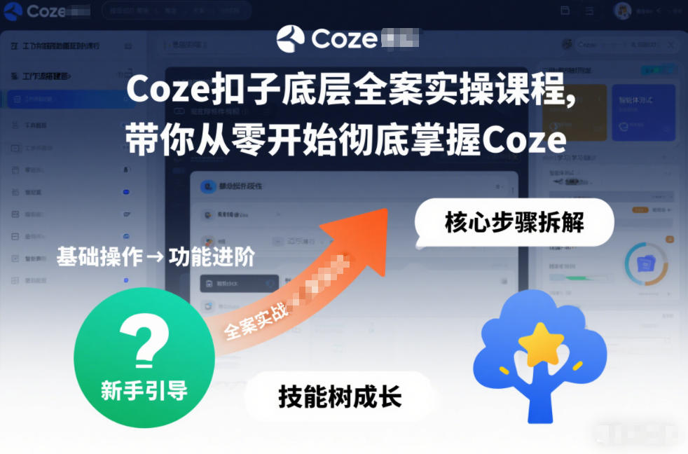 Coze扣子底层全案实操课程，带你从零开始彻底掌握Coze-川川创富网