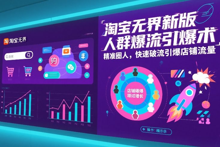 淘宝无界新版人群爆流引爆术，精准圈人，快速破流引爆店铺流量-川川创富网