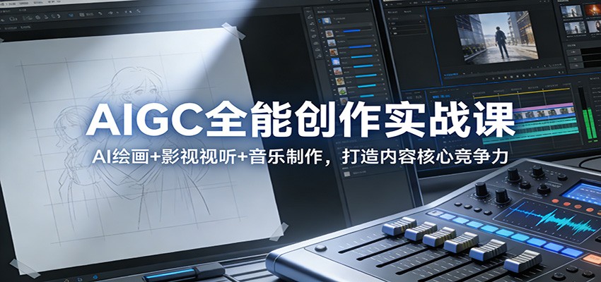 AIGC全能创作实战课：AI绘画+影视视听+音乐制作，打造内容核心竞争力-川川创富网