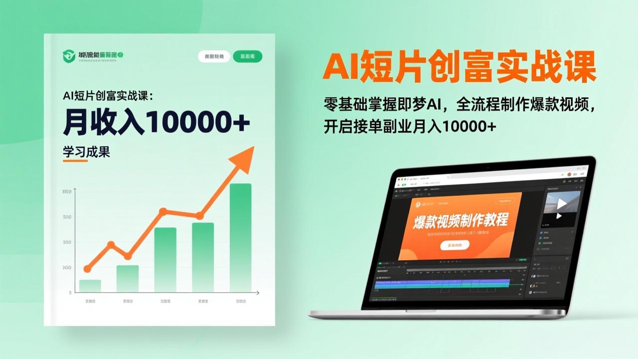 AI短片创富实战课：零基础掌握即梦AI，全流程制作爆款视频，开启接单副业月入10000+(更新-川川创富网