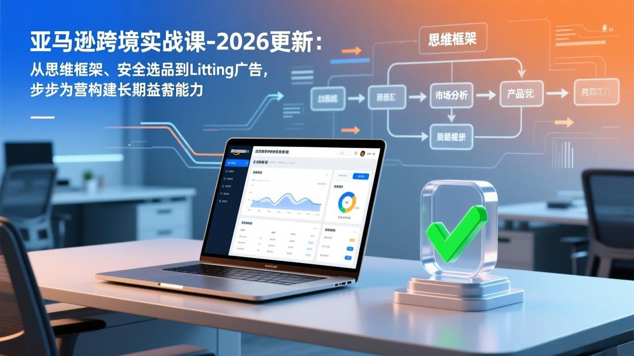 亚马逊跨境实战课-2026更新：从思维框架、安全选品到Listing广告，步步为营构建长期盈利能力-川川创富网