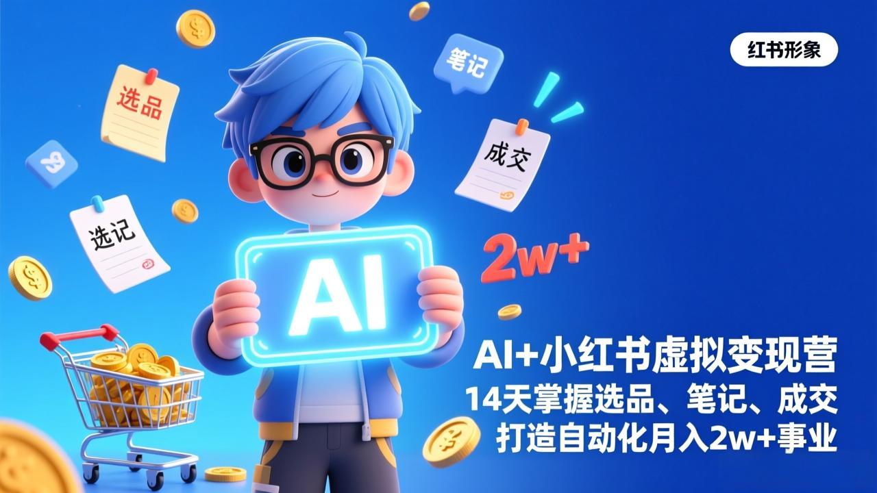 AI+小红书虚拟变现营(完结-川川创富网