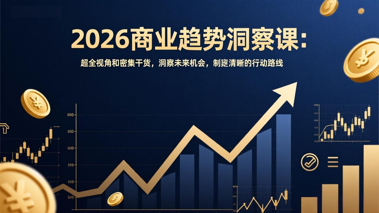 2026商业趋势洞察课：超全视角和密集干货，洞察未来机会，制定清晰的行动路线-川川创富网