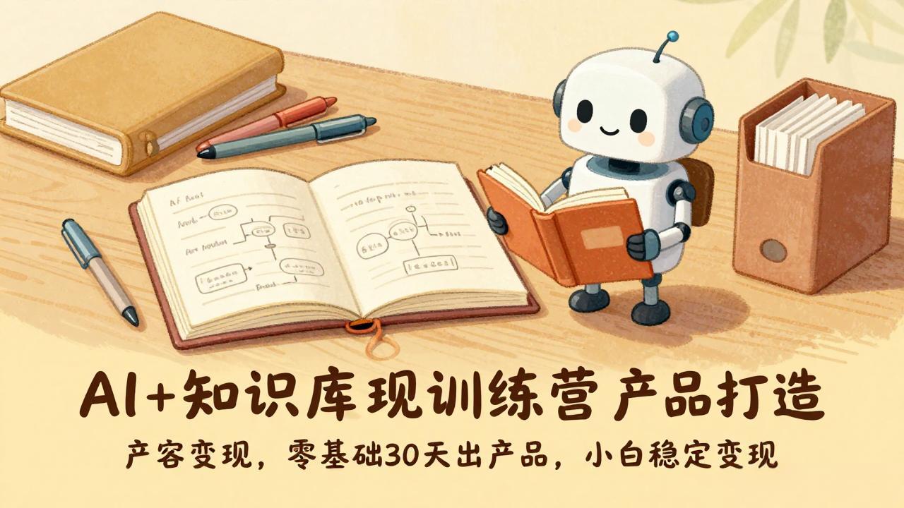AI+知识库变现训练营，产品打造、内容创作、全平台变现，零基础30天出产品，小白稳定变现-川川创富网