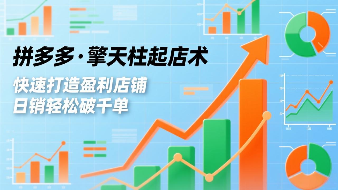 拼多多·擎天柱起店术，爆流布局、利润起飞、不断流，快速打造盈利店铺，日销破千单(更新-川川创富网