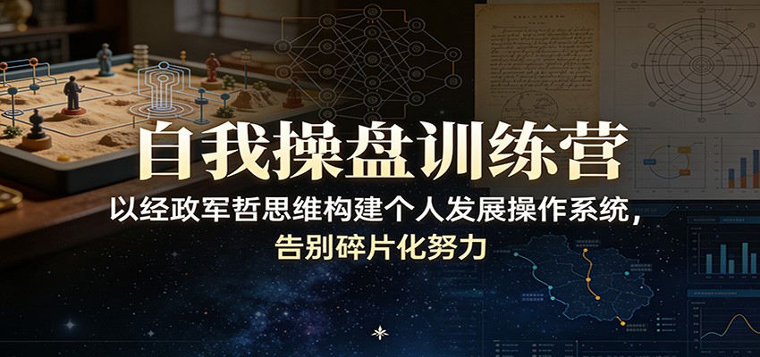 自我操盘训练营：以经政军哲思维构建个人发展操作系统，告别碎片化努力-川川创富网