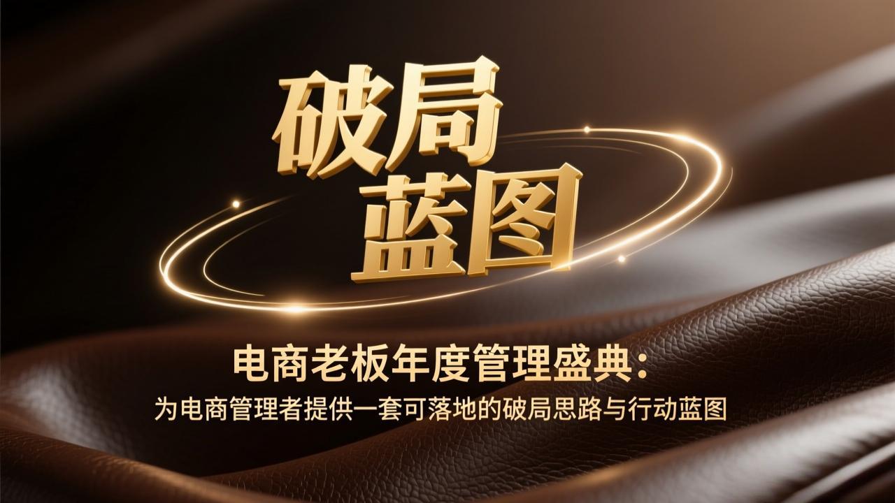 电商老板年度管理盛典：为电商管理者提供一套可落地的破局思路与行动蓝图-川川创富网