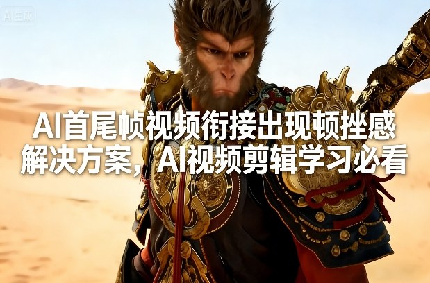 AI首尾帧视频衔接出现顿挫感解决方案，AI视频剪辑学习必看-川川创富网