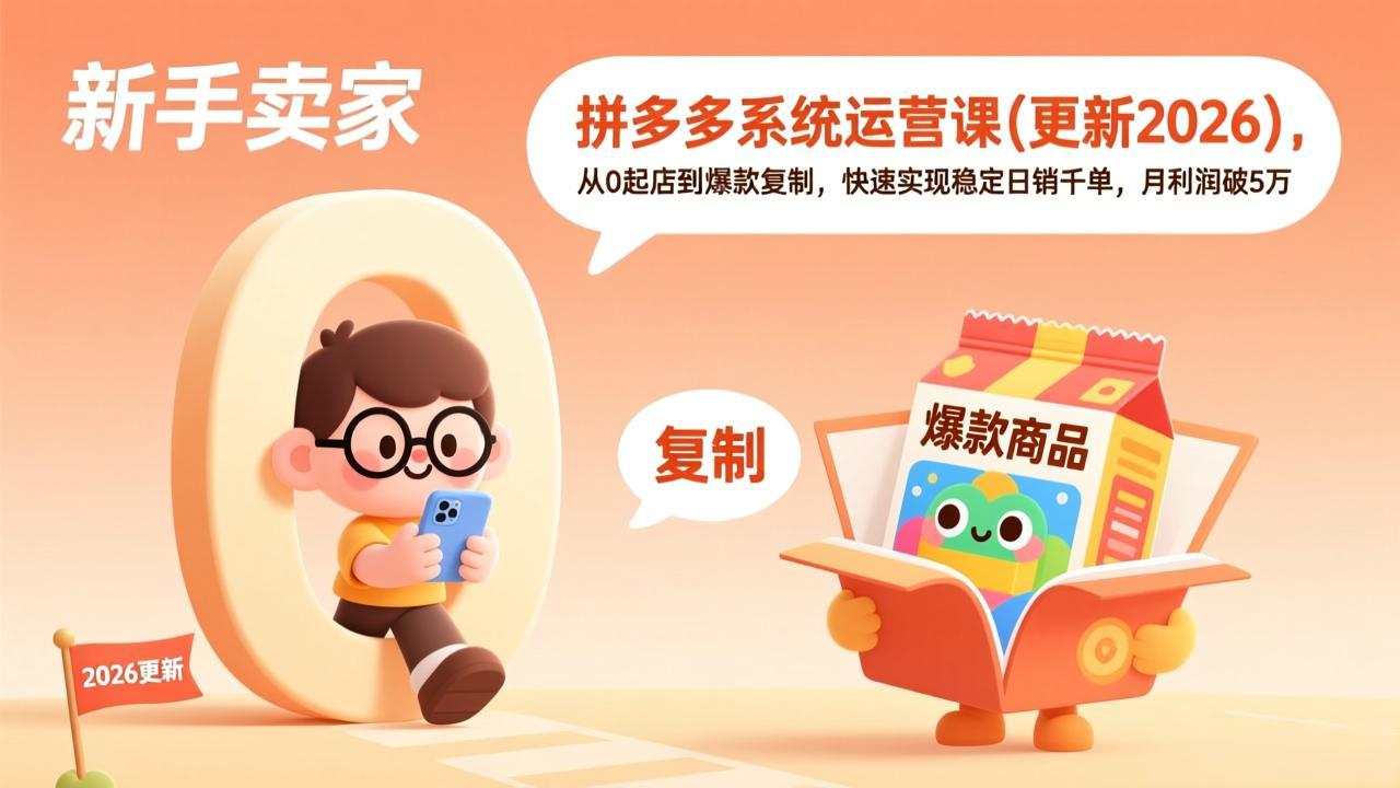 拼多多系统运营课(更新2026-川川创富网