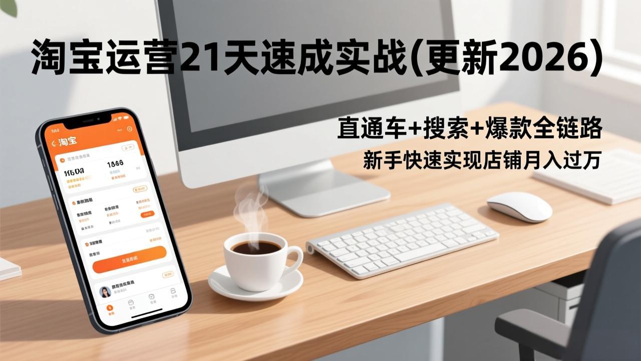 淘宝运营21天速成实战(更新2026-川川创富网