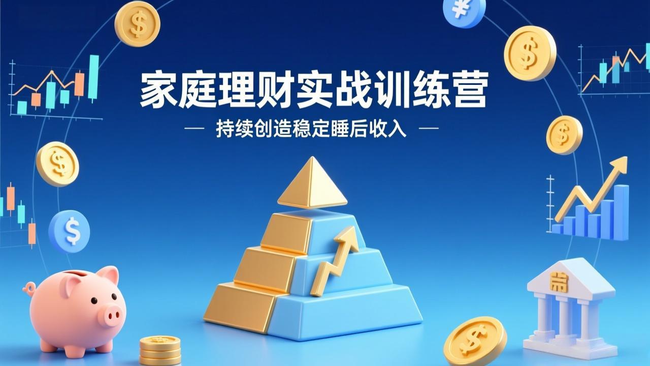 家庭理财实战训练营：从0到1建体系，三阶进阶层层递进，助你持续创造稳定睡后收入-川川创富网