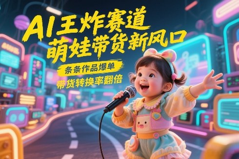 AI王炸赛道，萌娃带货新风口，条条作品爆单，带货转换率翻倍，核心逻辑拆解-川川创富网