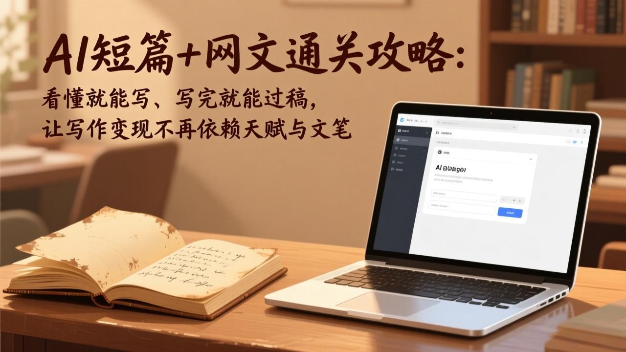 AI短篇+网文通关攻略：看懂就能写、写完就能过稿，让写作变现不再依赖天赋与文笔-川川创富网