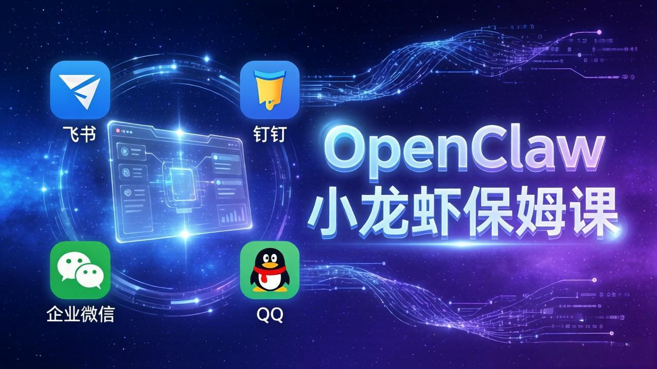 OpenClaw小龙虾保姆课： Windows/macOS/Linux/Docker全系统安装，飞书+钉钉+企业微信+QQ 全接入-川川创富网