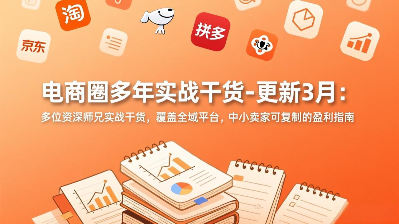 电商圈多年实战干货-更新3月：多位资深师兄实战干货，覆盖全域平台，中小卖家可复制的盈利指南-川川创富网