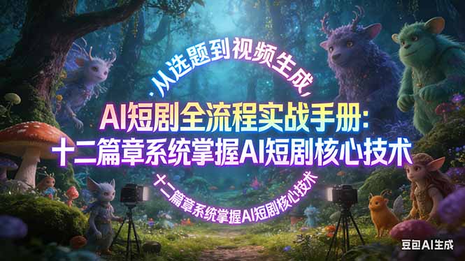 AI 短剧全流程实战手册：从选题到视频生成，十二篇章系统掌握 AI 短剧核心技术-川川创富网