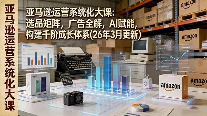 亚马逊运营系统化大课：选品矩阵，广告全解，AI赋能，构建千阶成长体系(26年3月更新-川川创富网