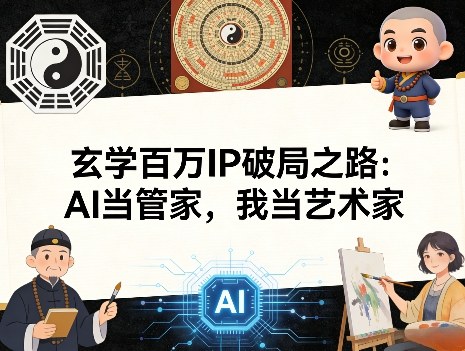 玄学百万IP破局之路：AI当管家，我当艺术家-川川创富网