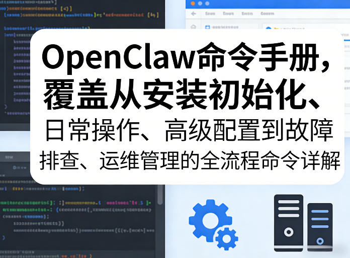 OpenClaw命令手册，覆盖从安装初始化、日常操作、高级配置到故障排查、运维管理的全流程命令详解-川川创富网