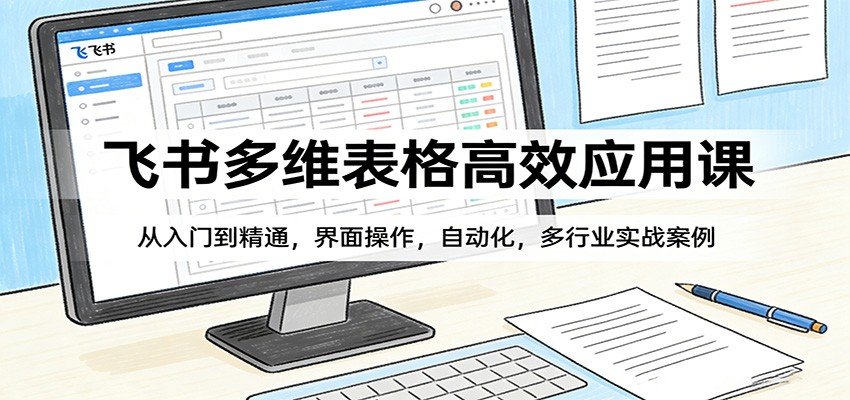 飞书多维表格高效应用课：从入门到精通，界面操作，自动化，多行业实战案例-川川创富网