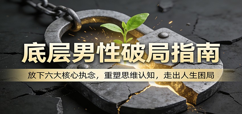 底层男性破局指南：放下六大核心执念，重塑思维认知，走出人生困局-川川创富网