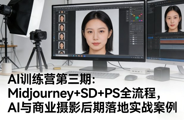 AI训练营第三期：Midjourney+SD+PS全流程，AI与商业摄影后期落地实战案例-川川创富网
