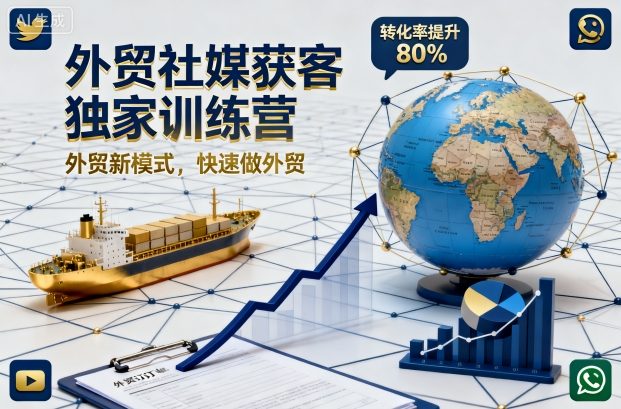 外贸社媒获客独家训练营，外贸新模式，快速做外贸(更新26年3月)-川川创富网