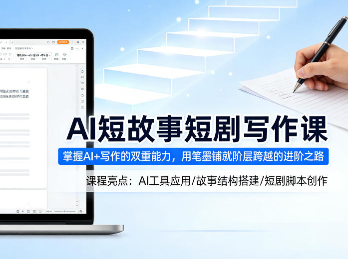 AI短故事短剧写作课，掌握AI+写作的双重能力，用笔墨铺就阶层跨越的进阶之路-川川创富网