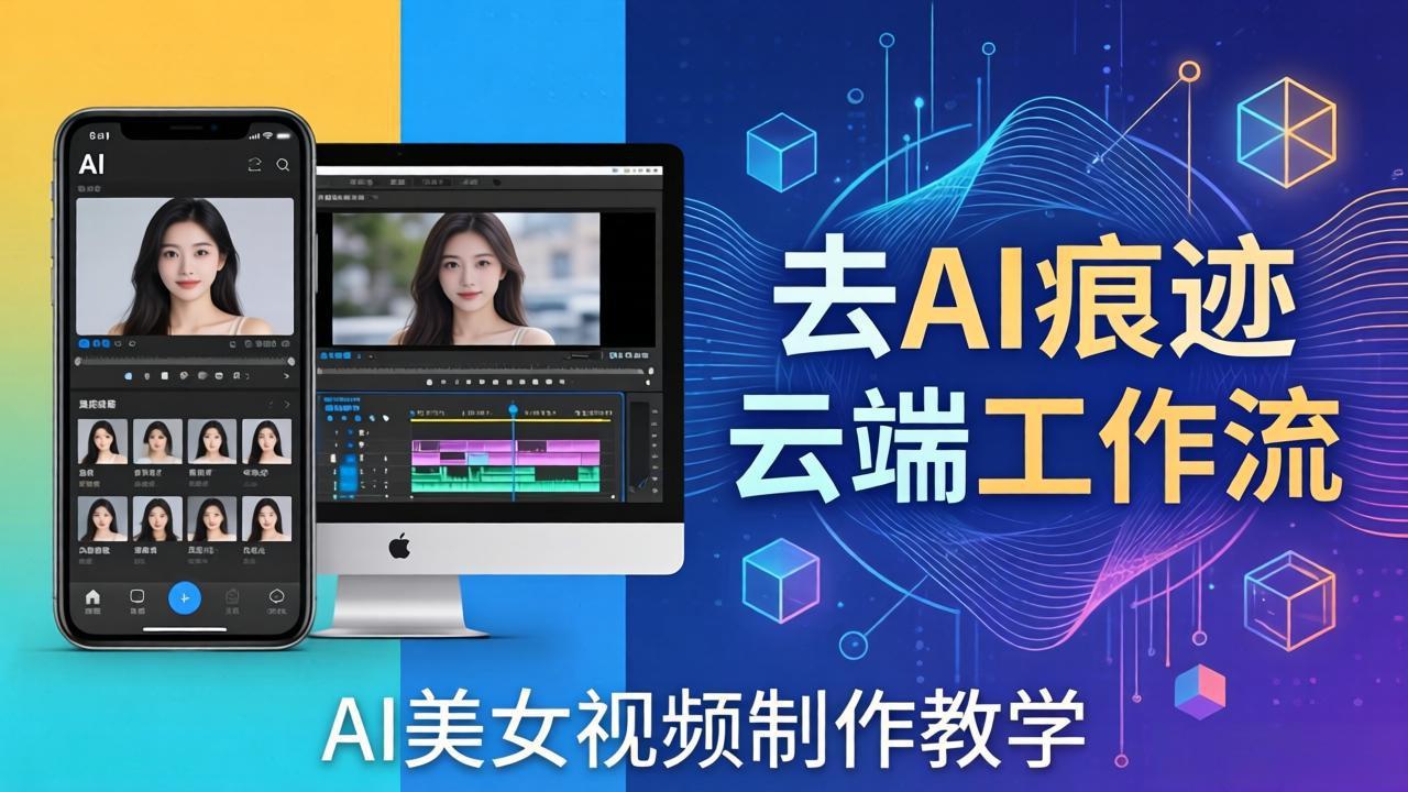 AI美女视频制作教学：去AI痕迹，云端工作流出图，手机电脑均可，不需要配置-川川创富网