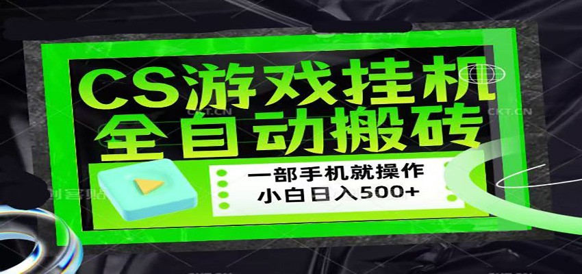 CSGO游戏挂机捡漏搬砖，超稳定的项目，带领1000+小白实现日入500+-川川创富网