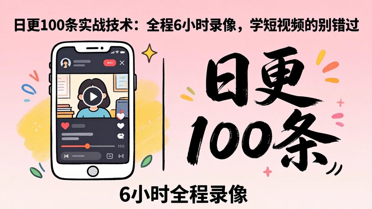 某工作坊东莞2026年4月12线下课：日更100条实战：全程6小时录像，学短视频的别错过-川川创富网