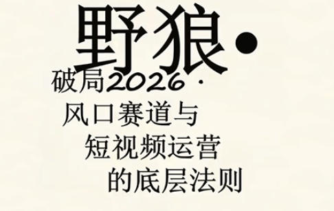 野狼团队·多平台实操运营课，覆盖AI口播、服装、好物、漫剪等热门玩法(更新4月)-川川创富网