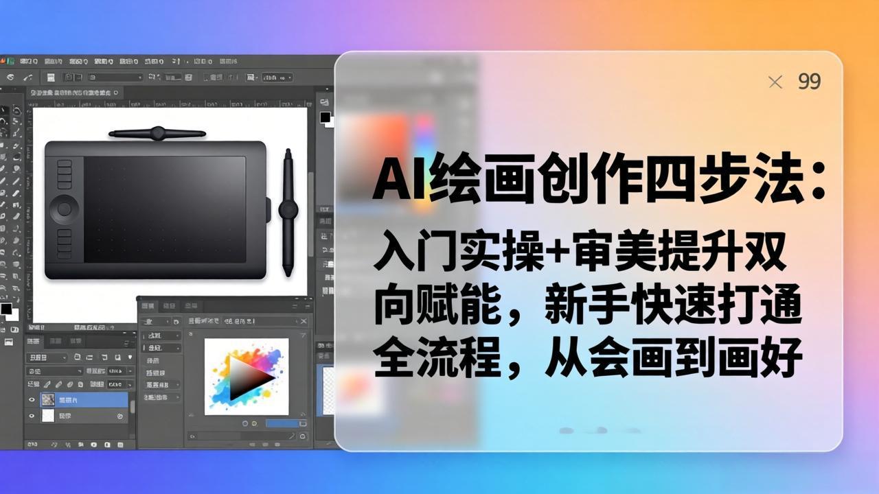 AI绘画创作四步法：入门实操+审美提升双向赋能，新手快速打通全流程，从会画到画好-川川创富网